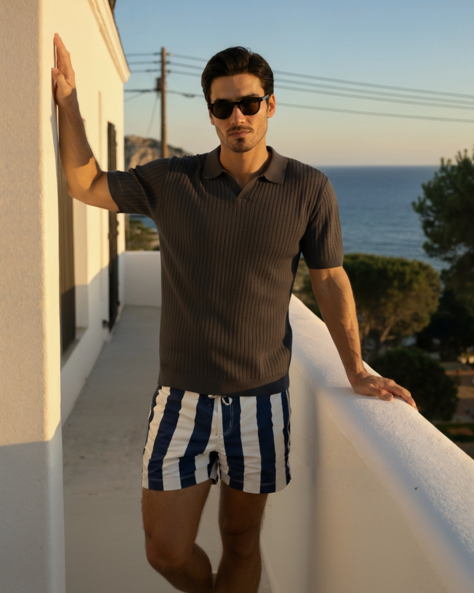 MANSSINO™ | Classic Collar Ribbed Knit Polo