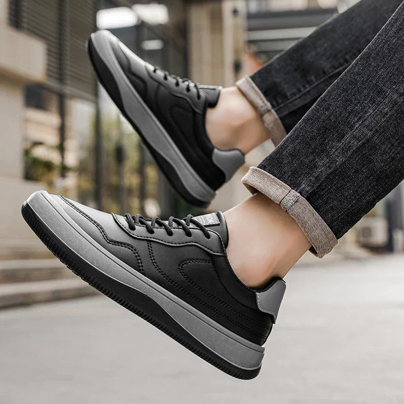 MANSSINO™ | Genuine Leather Low-Top Trainers