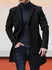 MANSSINO™ | Men’s Classic Single-Breasted Solid-Color Buckle Jacket