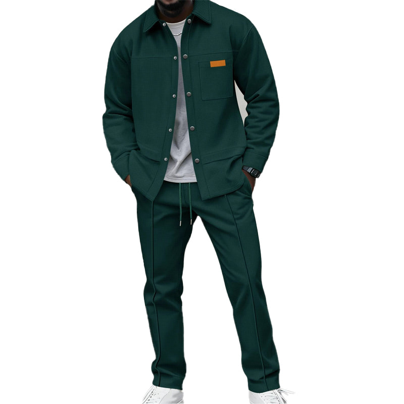 MANSSINO™ | Waffle-Knit Jacket and Pants Set
