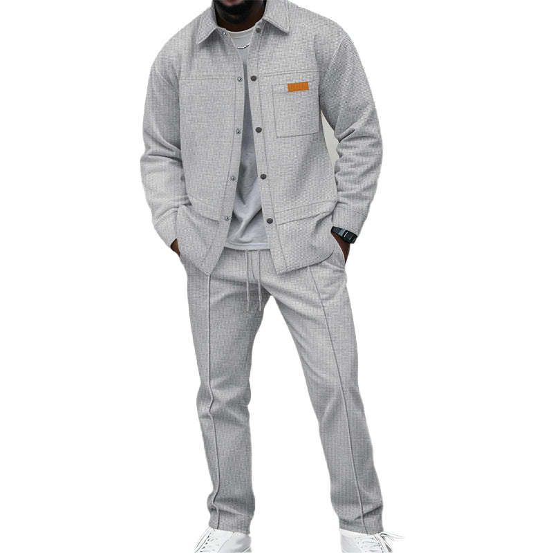 MANSSINO™ | Waffle-Knit Jacket and Pants Set