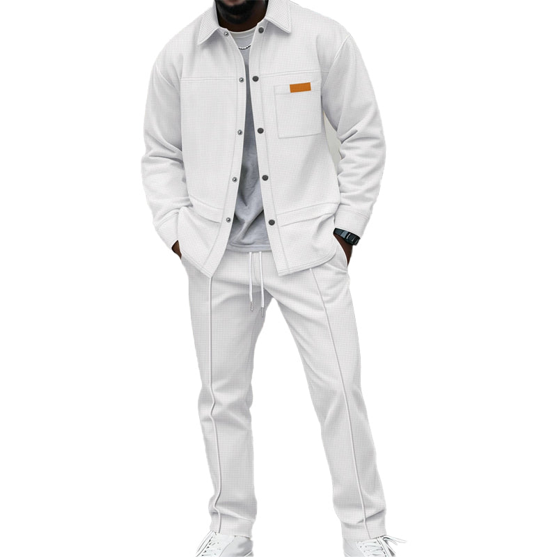 MANSSINO™ | Waffle-Knit Jacket and Pants Set