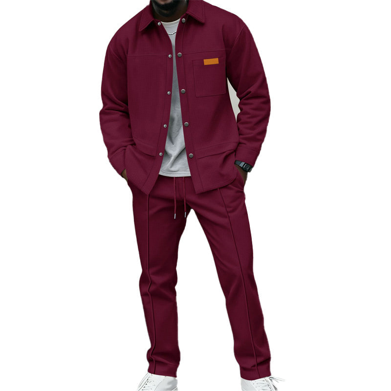 MANSSINO™ | Waffle-Knit Jacket and Pants Set