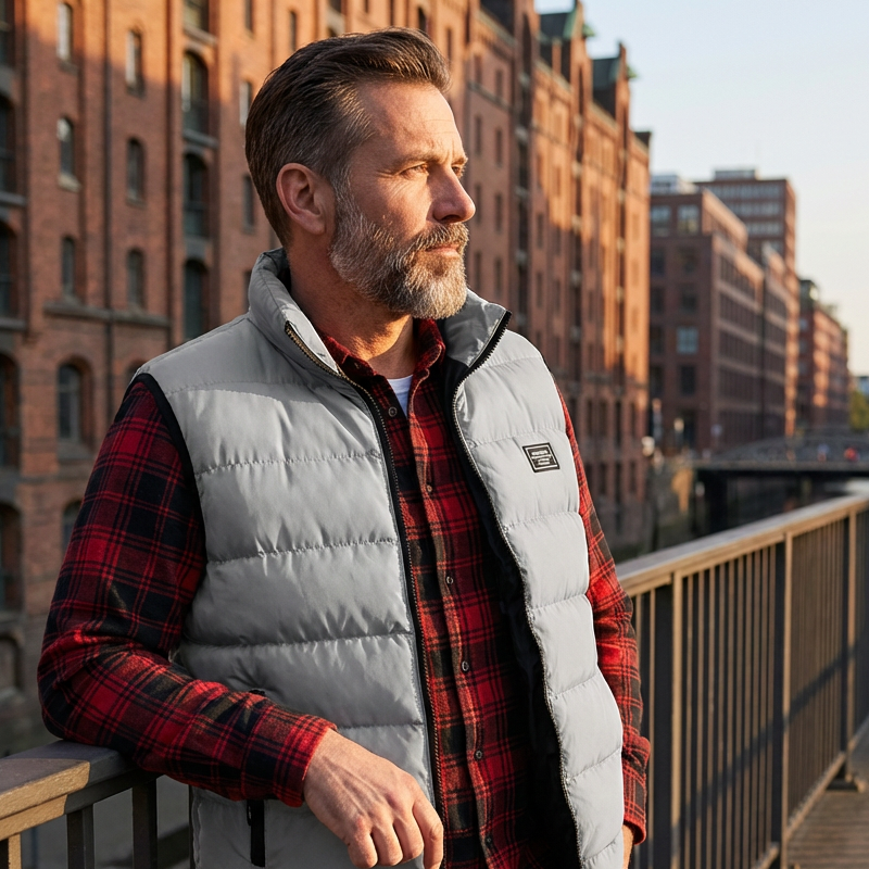 MANSSINO™ | Men's quilted vest with stand-up collar