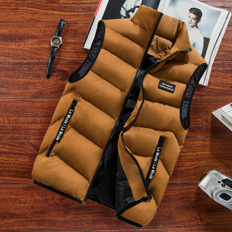 MANSSINO™ | Men's quilted vest with stand-up collar