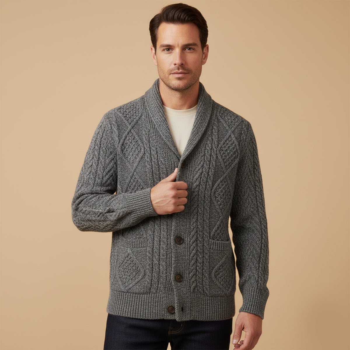 MANSSINO™ | Button-Front Cardigan