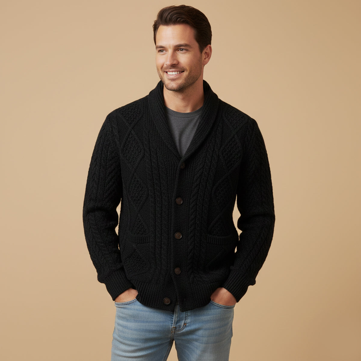 MANSSINO™ | Button-Front Cardigan