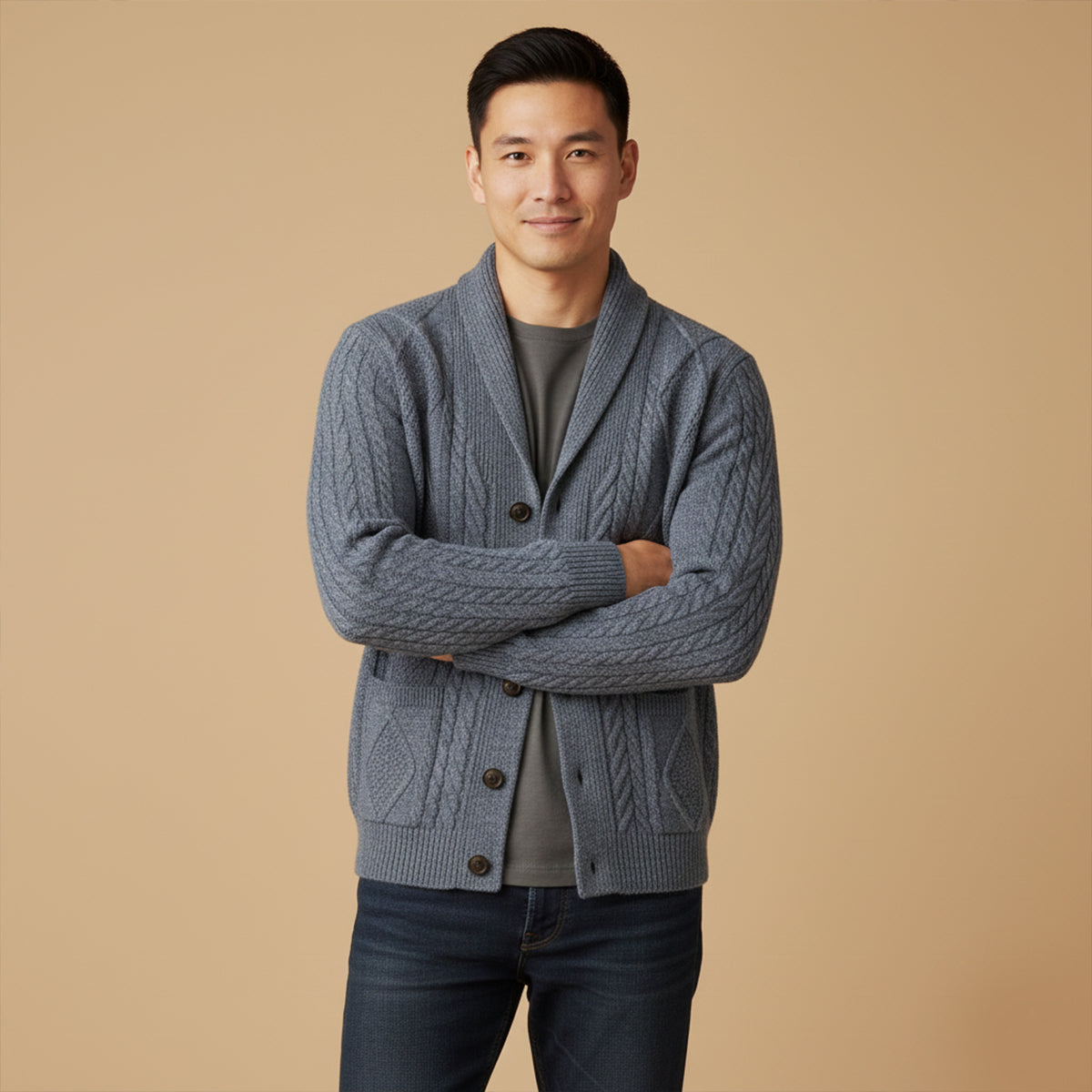 MANSSINO™ | Button-Front Cardigan