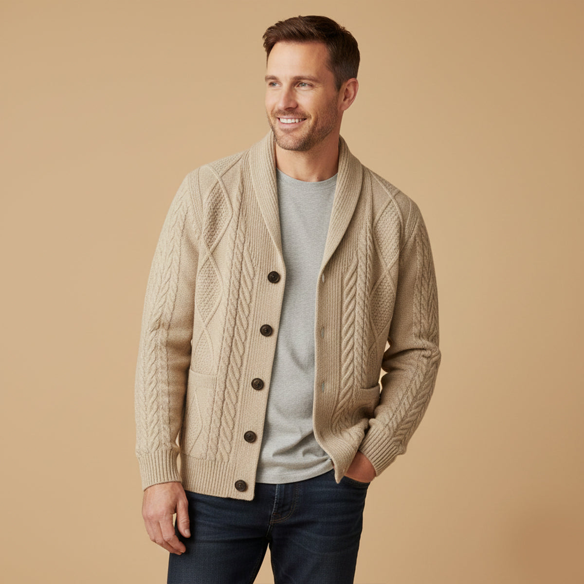 MANSSINO™ | Button-Front Cardigan
