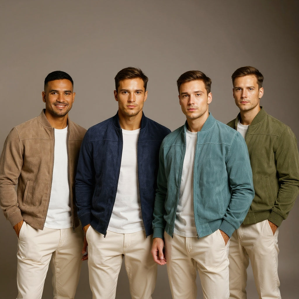 MANSSINO™ | Suede Bomber Jacket