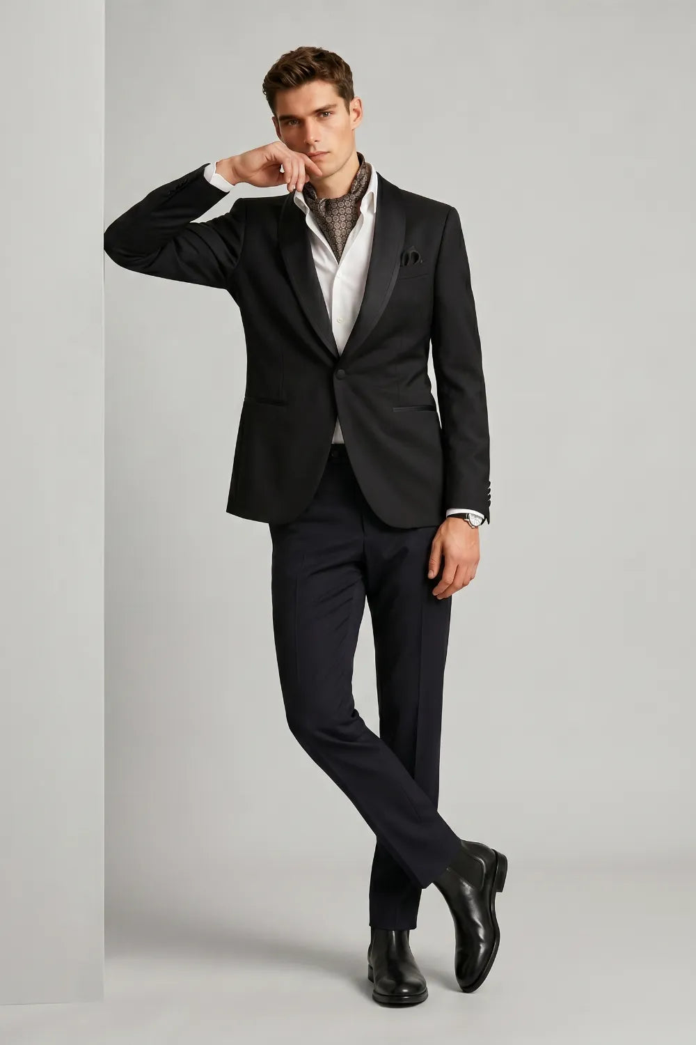 MANSSINO™ | Men's Black Single Breasted Tuxedo