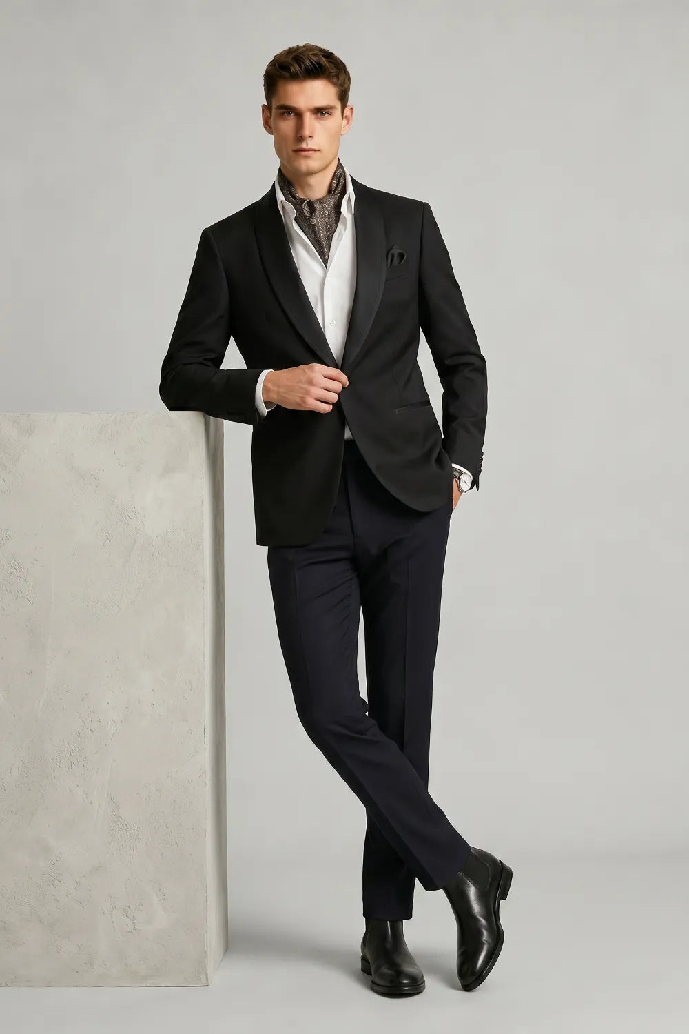MANSSINO™ | Men's Black Single Breasted Tuxedo