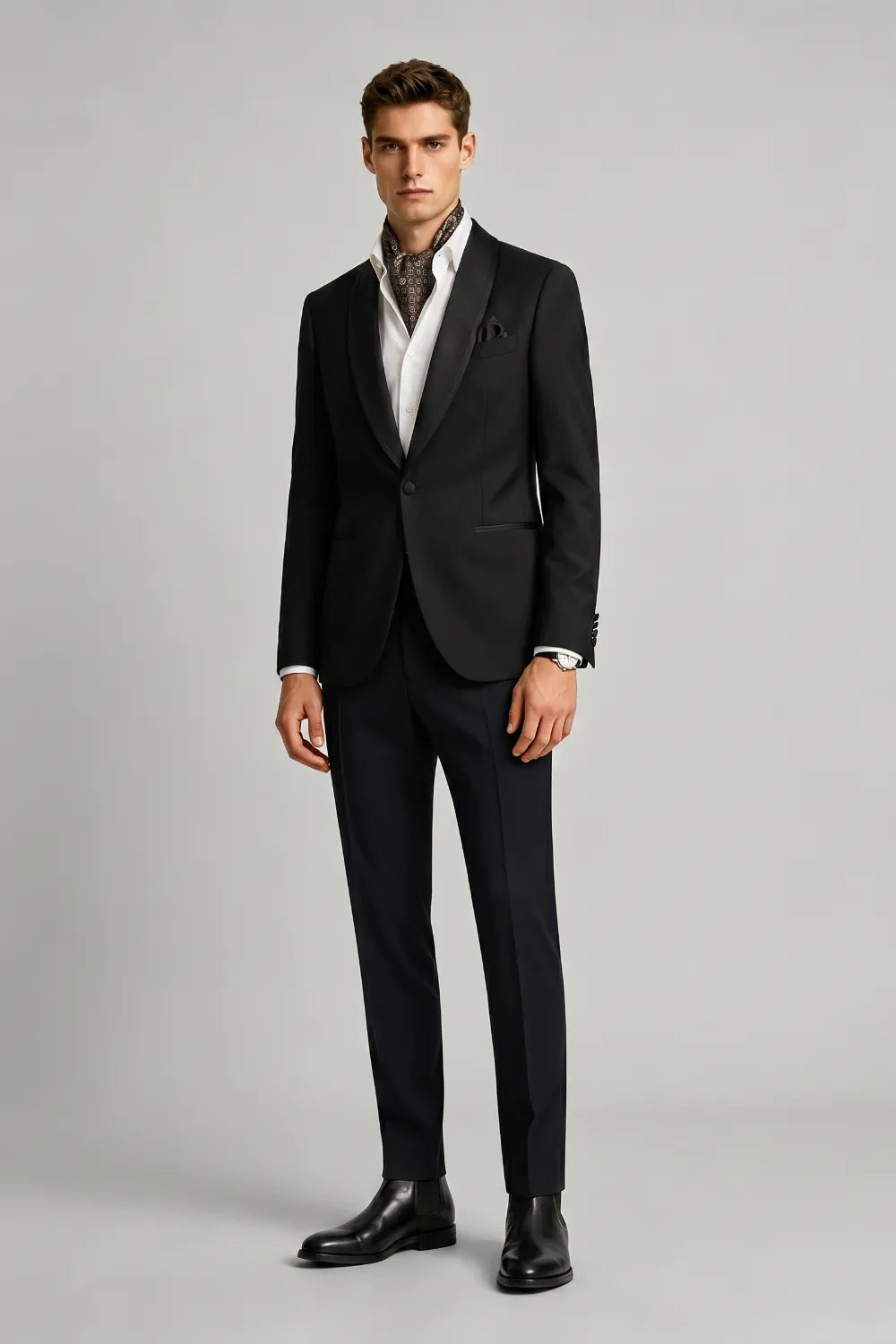 MANSSINO™ | Men's Black Single Breasted Tuxedo