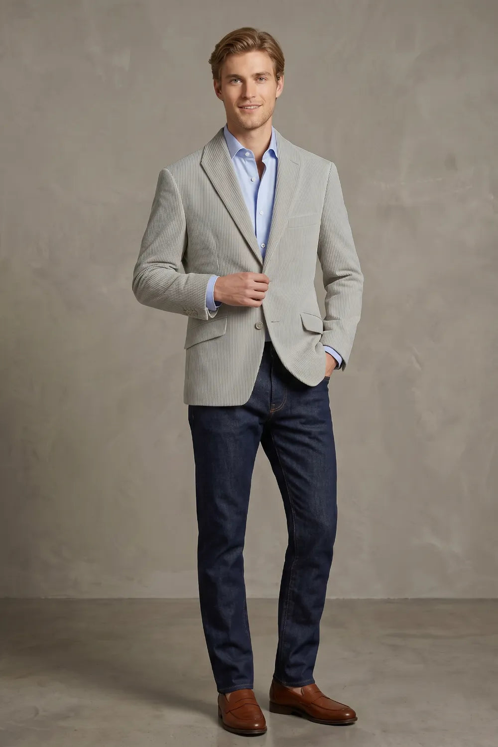 MANSSINO™ | Men's Corduroy Notch Lapel 2 Piece Suit