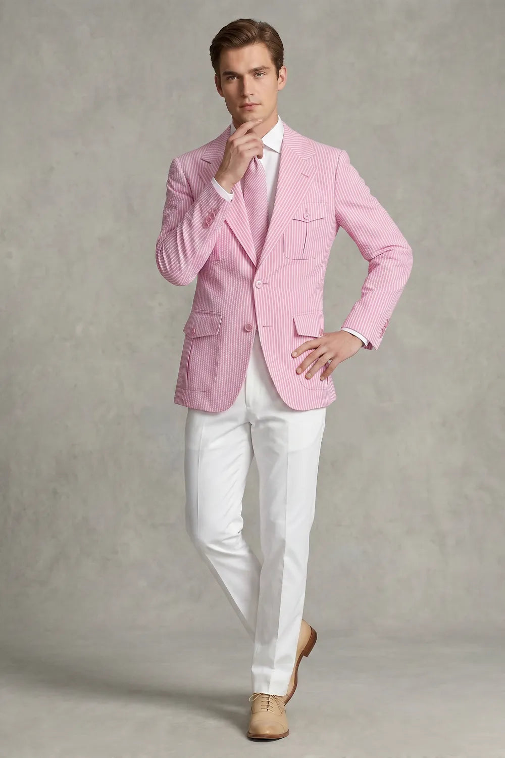 MANSSINO™ | Men's Modern Seersucker 2-Piece Suit