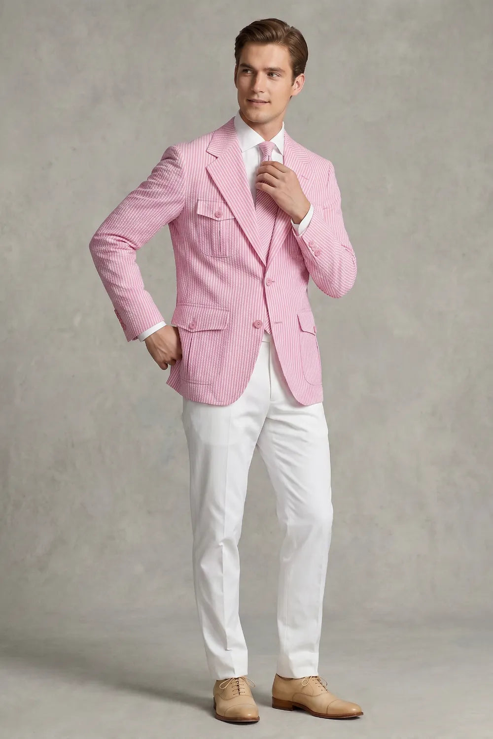 MANSSINO™ | Men's Modern Seersucker 2-Piece Suit