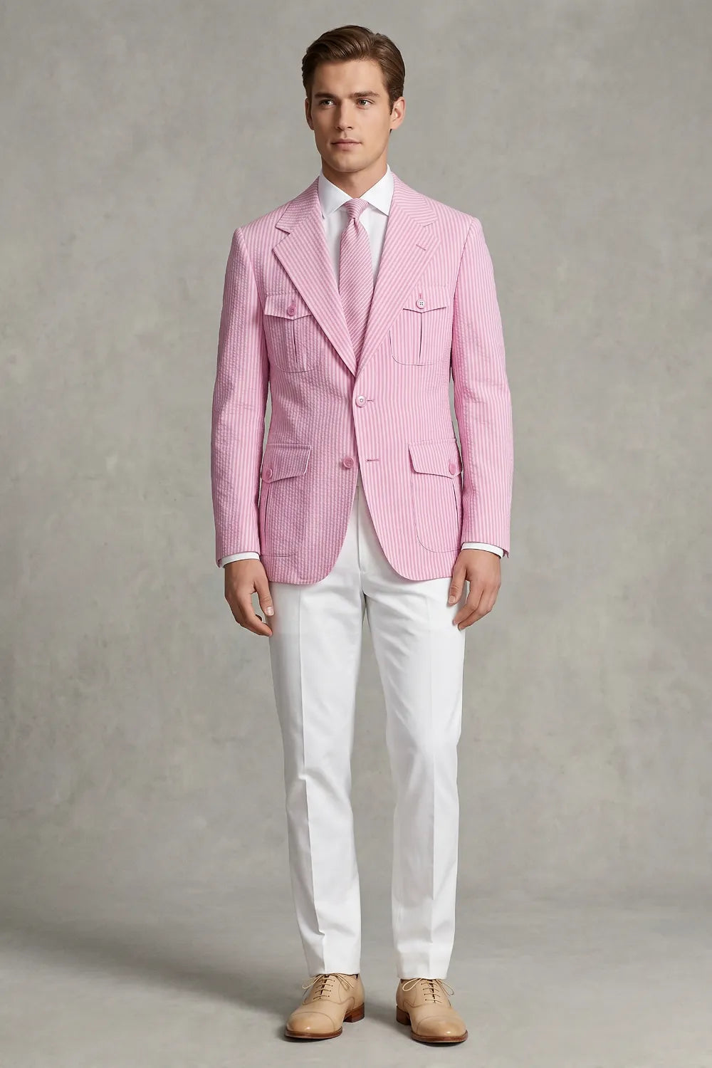 MANSSINO™ | Men's Modern Seersucker 2-Piece Suit