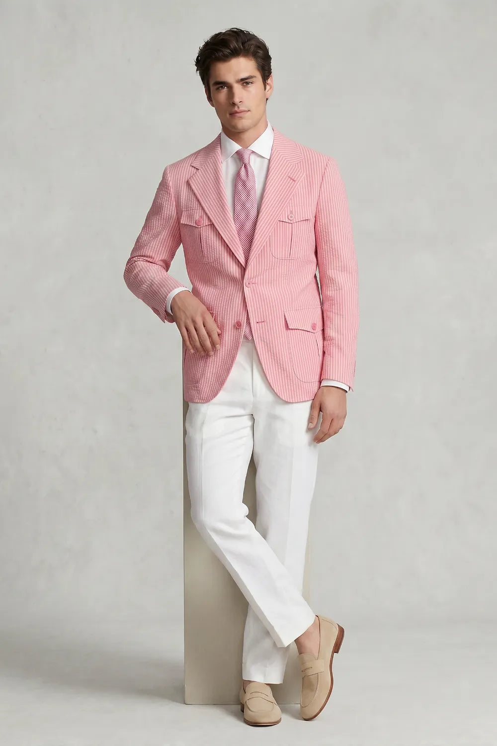 MANSSINO™ | Men's Modern Seersucker 2-Piece Suit