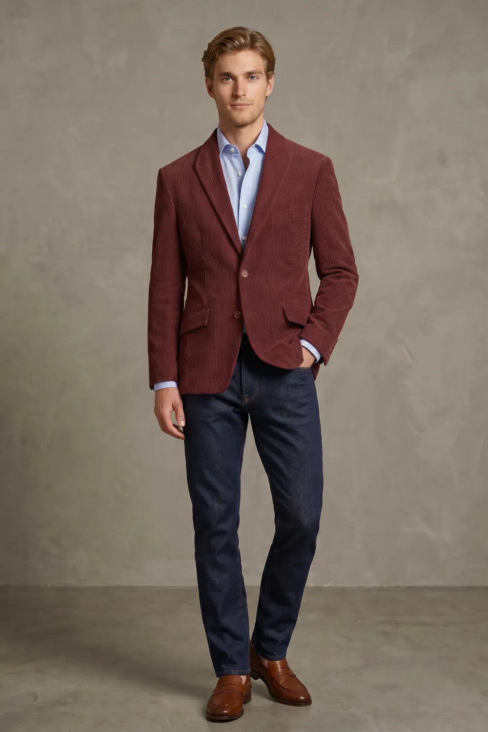 MANSSINO™ | Men's Corduroy Notch Lapel 2 Piece Suit