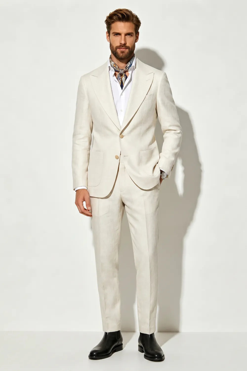 MANSSINO™ | Men's Summer Linen Blend 2-Piece Suit