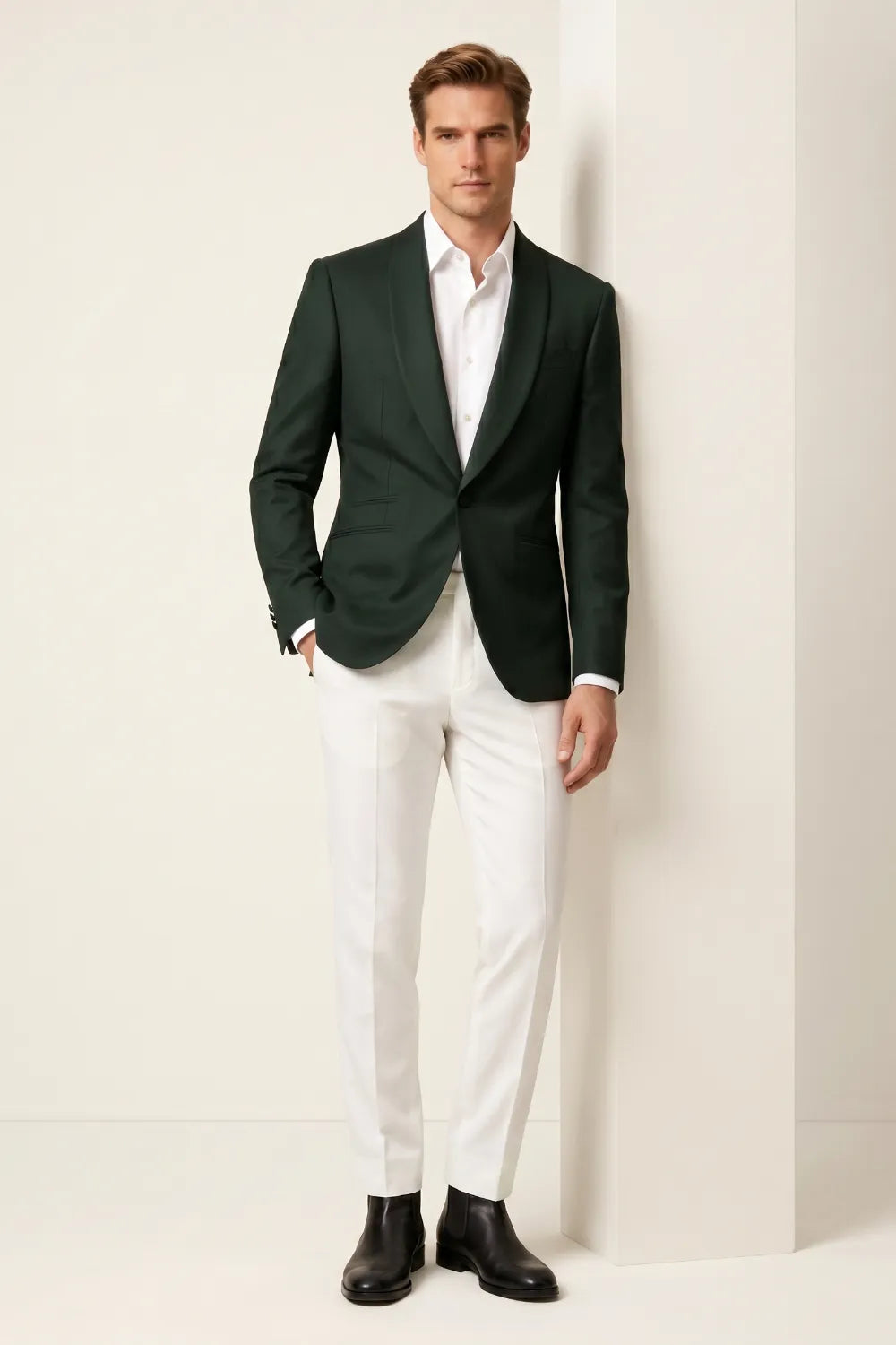 MANSSINO™ | Men's Dark Green Resort Formal 2-Piece Suit