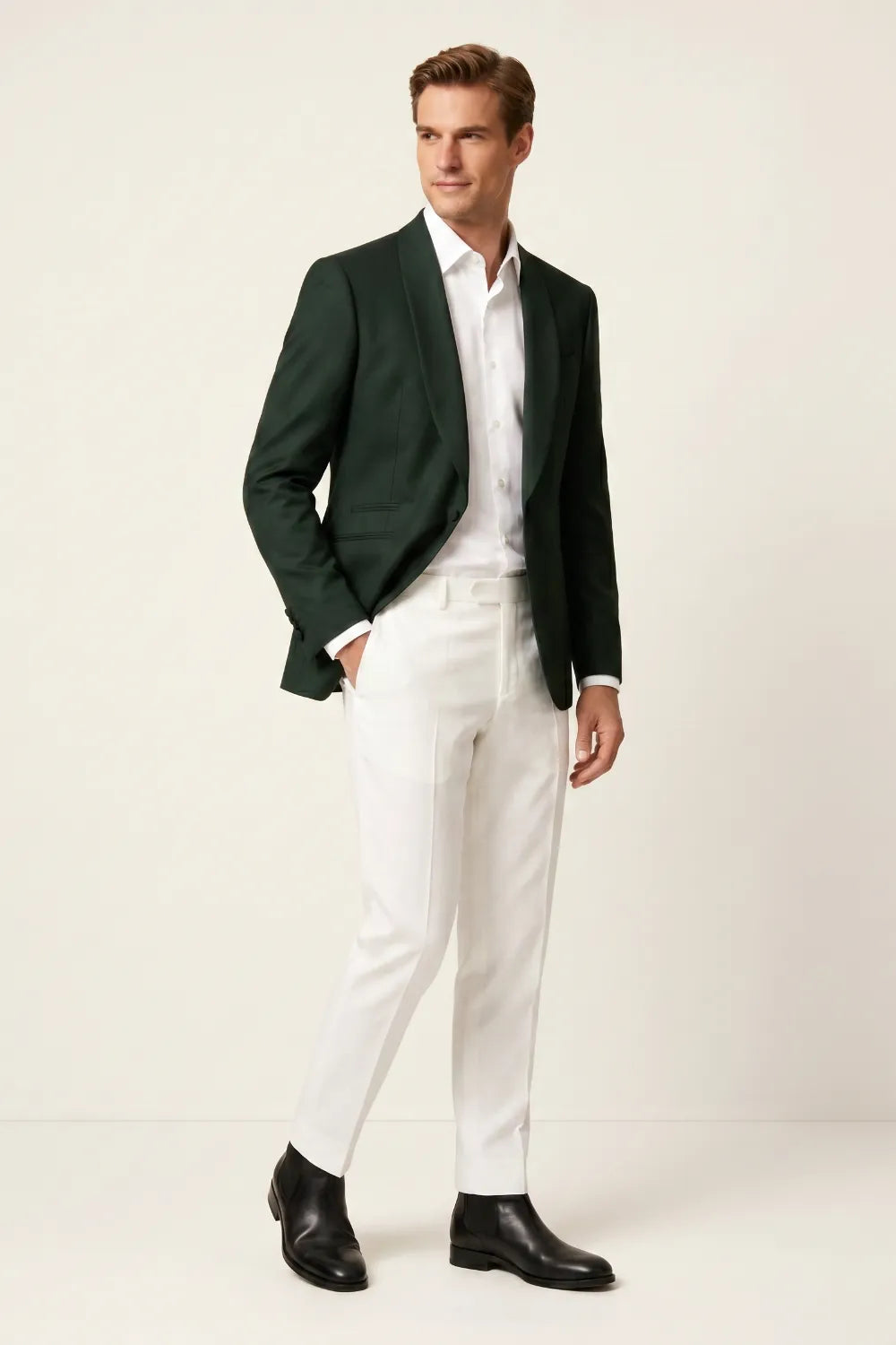 MANSSINO™ | Men's Dark Green Resort Formal 2-Piece Suit