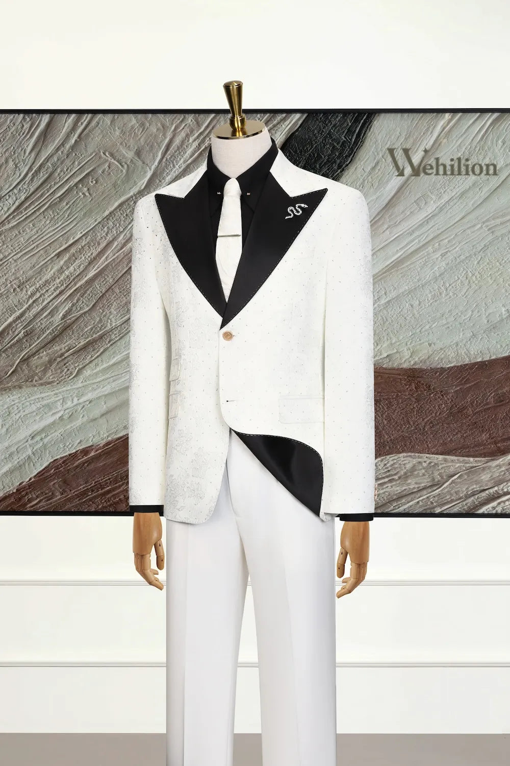 MANSSINO™ | Men's Designer Two-Tone 3-Piece Wedding Suits