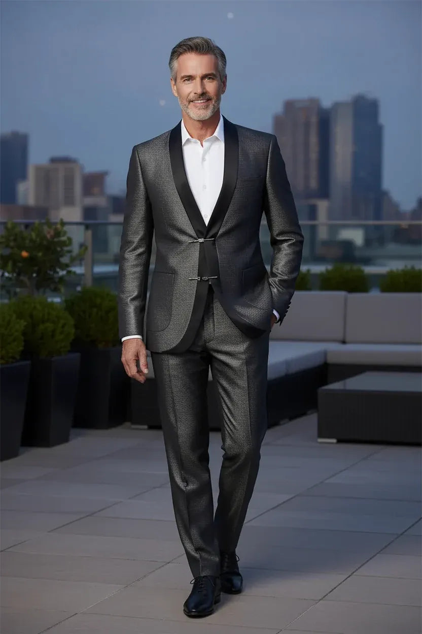 MANSSINO™ | Men’s Chinese-Inspired Two-Piece Tuxedo Suit
