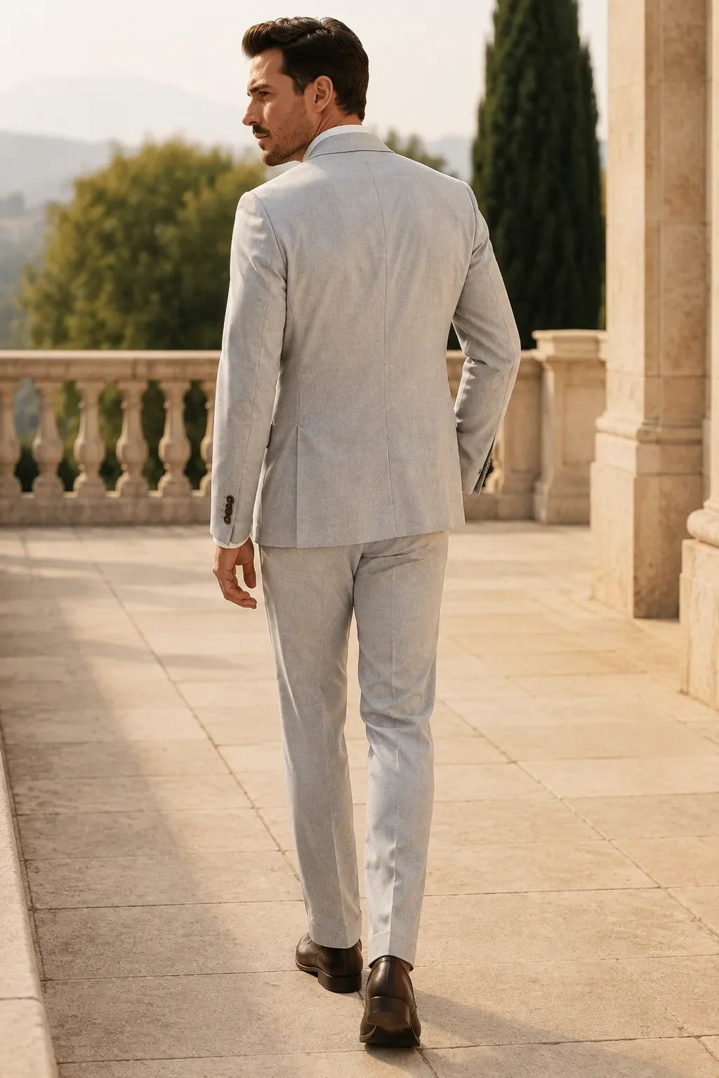 Men's Refined Linen 2-Piece Suit for Spring Weddings