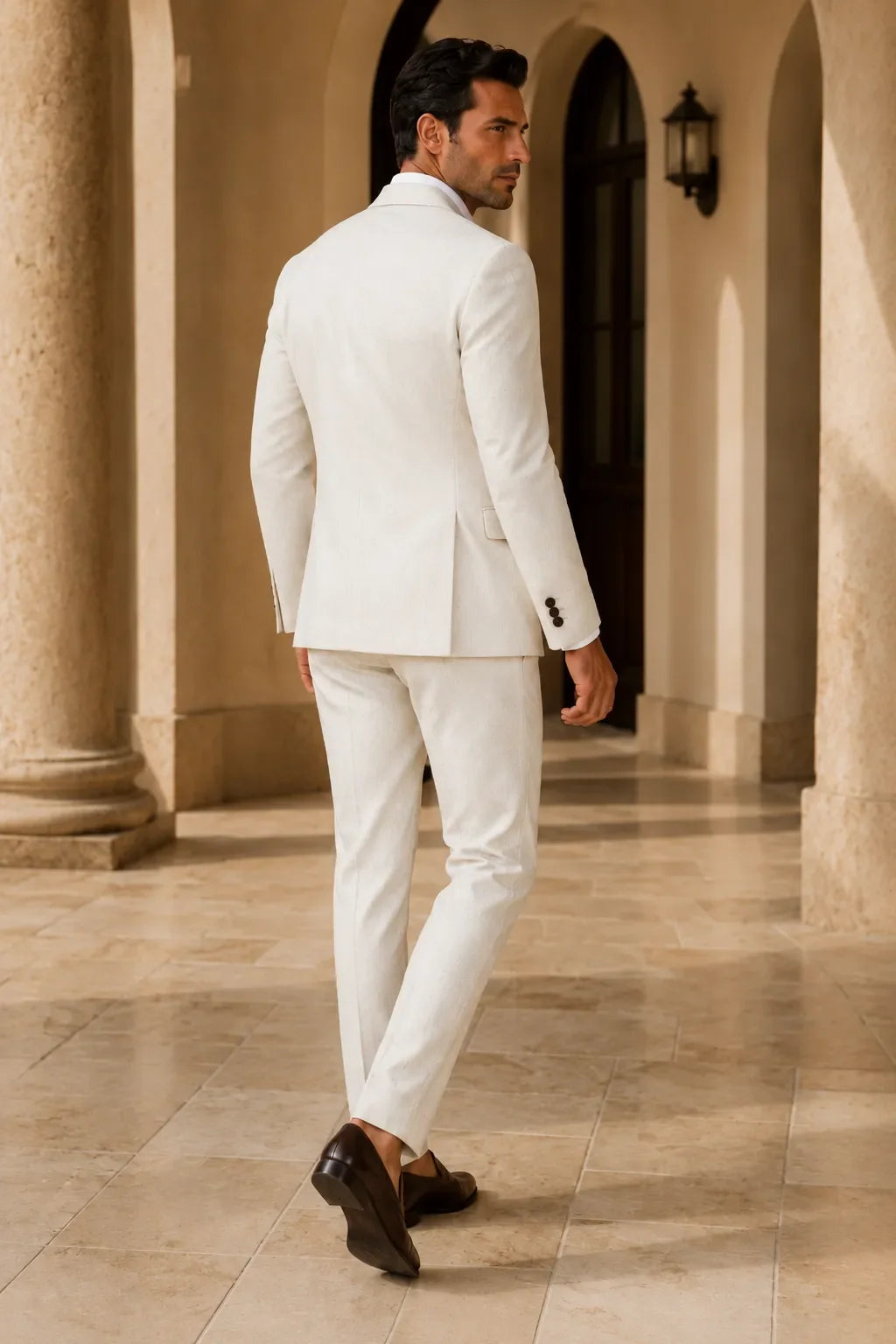 Men's Refined Linen 2-Piece Suit for Spring Weddings