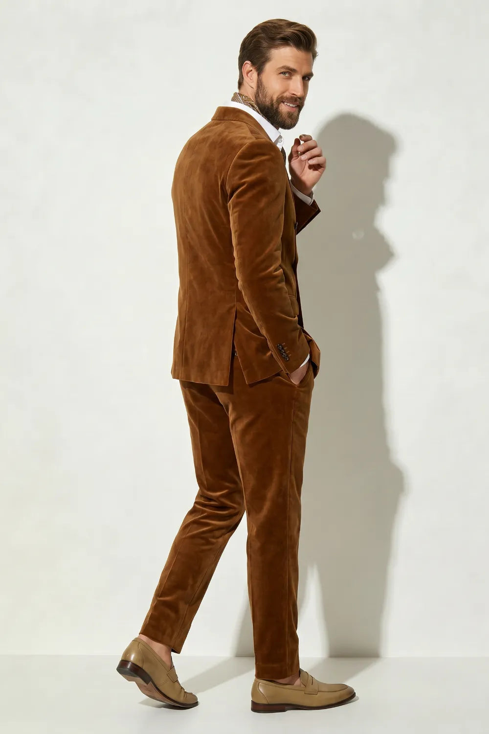MANSSINO™ | Men's Velvet Double-Breasted Two-Piece Suit