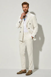 MANSSINO™ | Men's Velvet Double-Breasted Two-Piece Suit