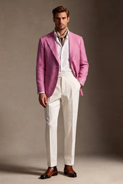 MANSSINO™ | Men's Rose Pink Notch Lapel 2-Piece Suit