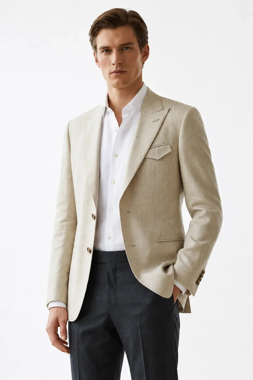 MANSSINO™ | Contemporary Peak Lapel 2 Piece Suit