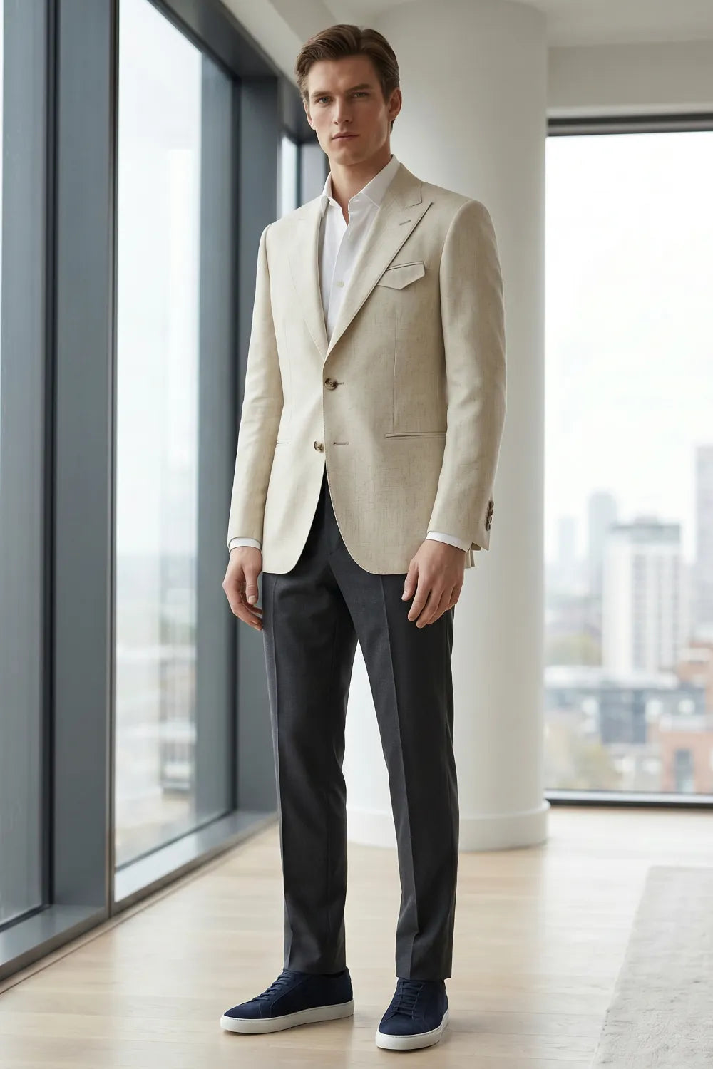 MANSSINO™ | Contemporary Peak Lapel 2 Piece Suit