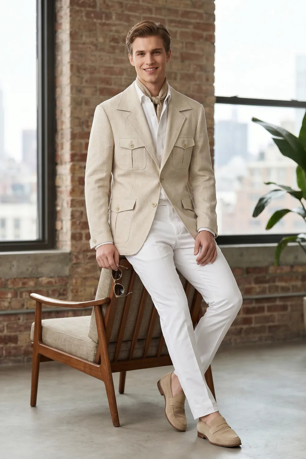MANSSINO™ | Men's Lightweight Safari 2 Piece Suit