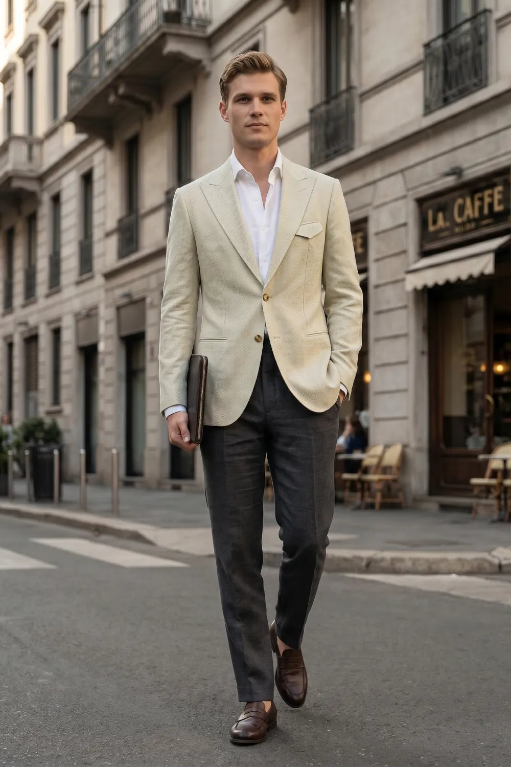 MANSSINO™ | Contemporary Peak Lapel 2 Piece Suit