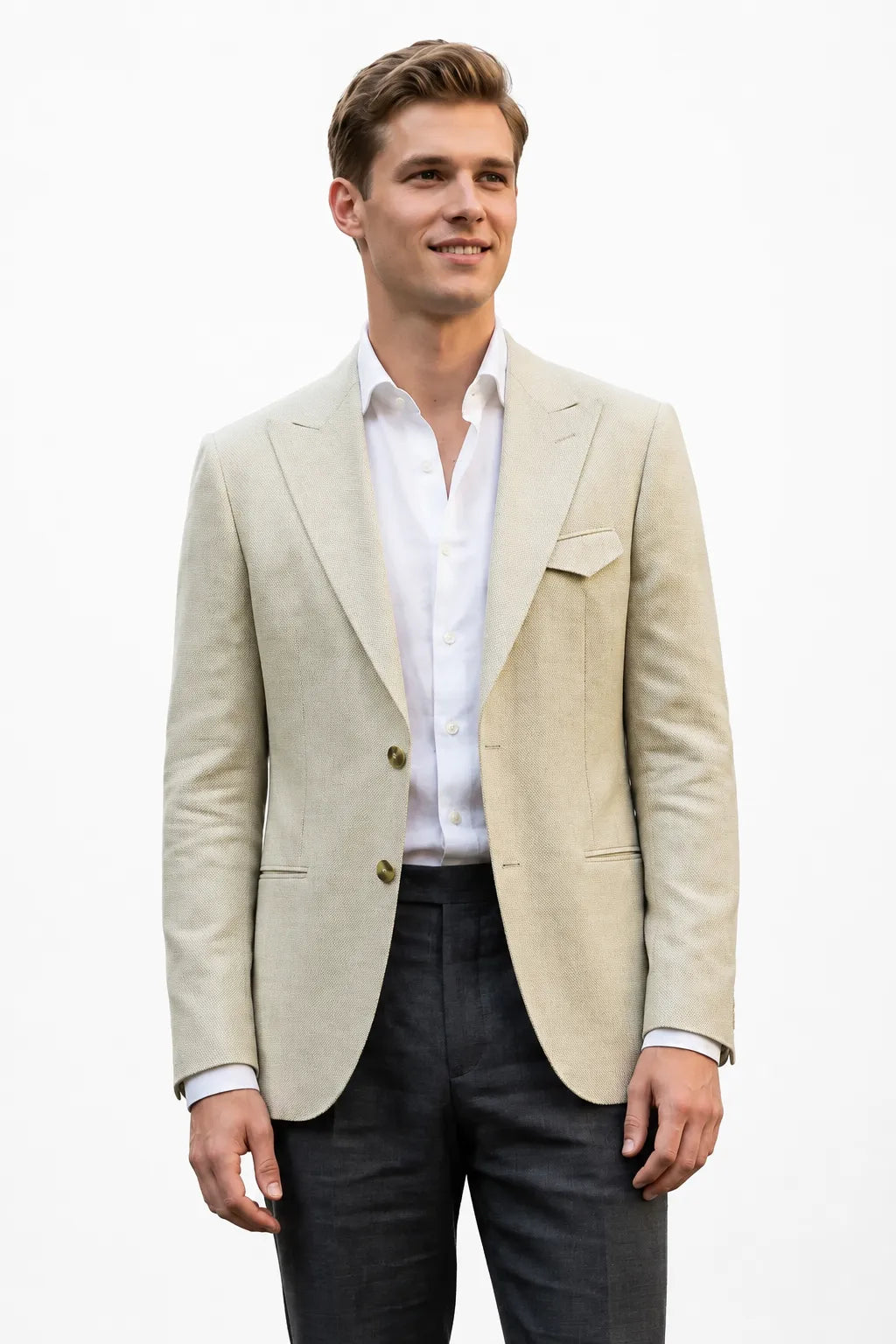 MANSSINO™ | Contemporary Peak Lapel 2 Piece Suit