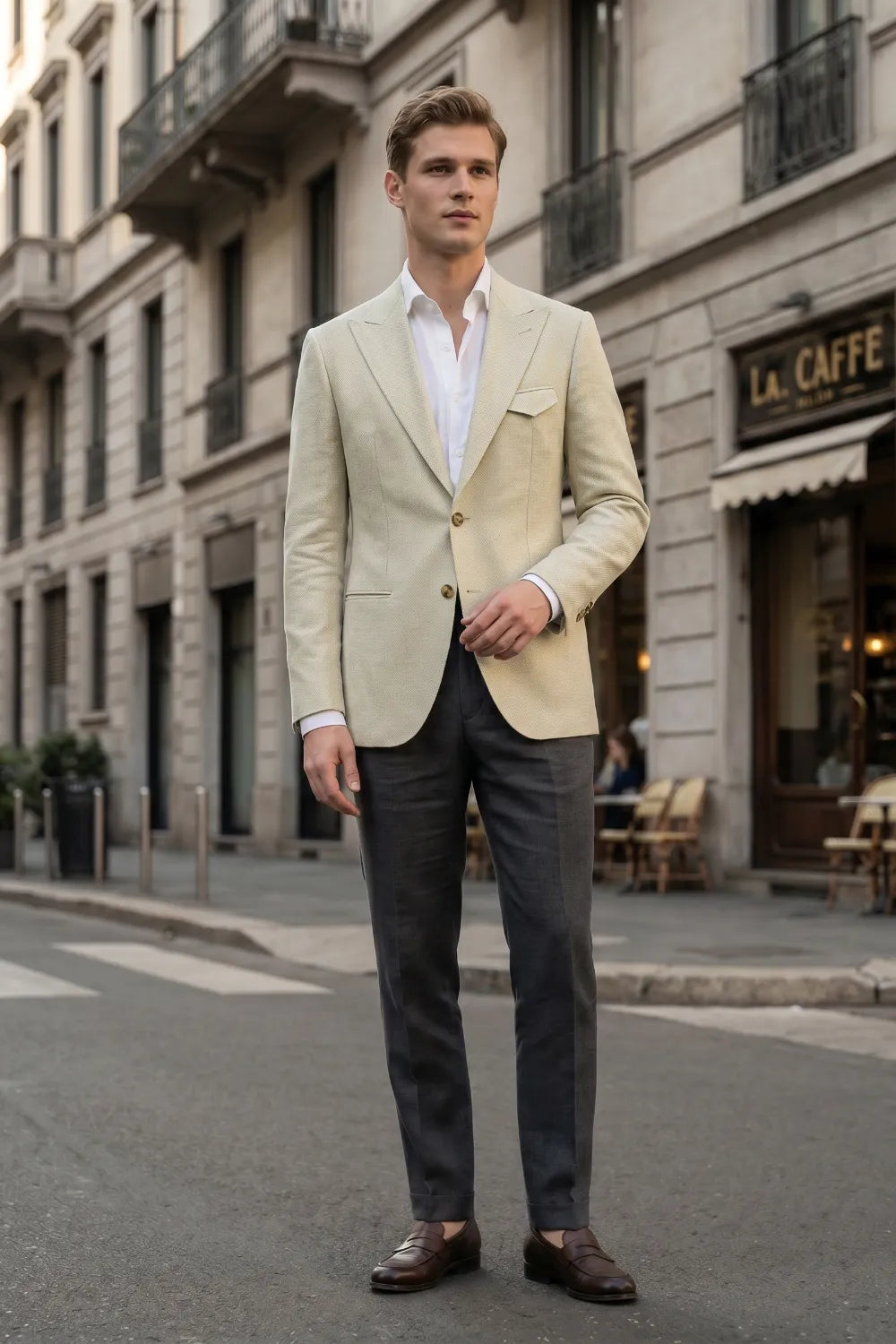 MANSSINO™ | Contemporary Peak Lapel 2 Piece Suit