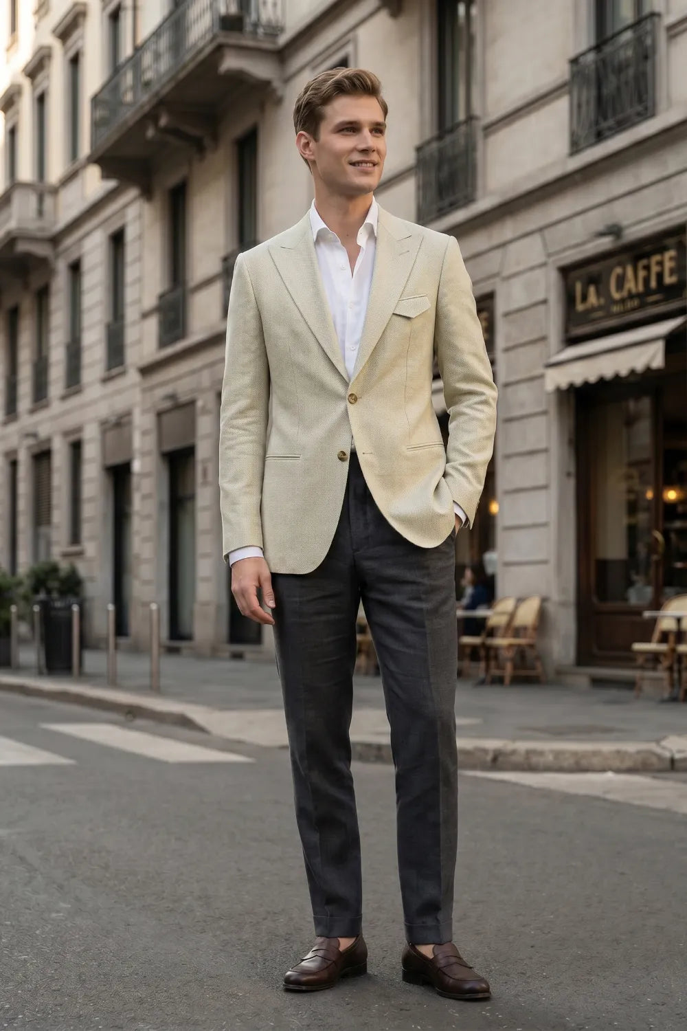 MANSSINO™ | Contemporary Peak Lapel 2 Piece Suit