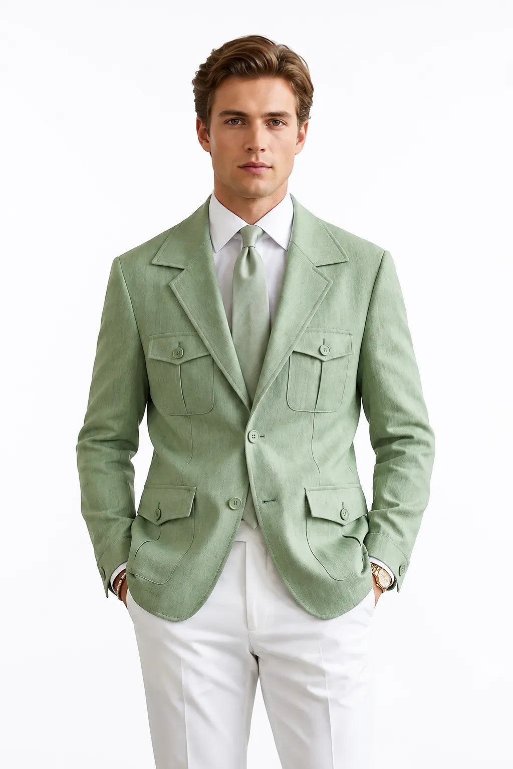 MANSSINO™ | Men's Lightweight Safari 2 Piece Suit