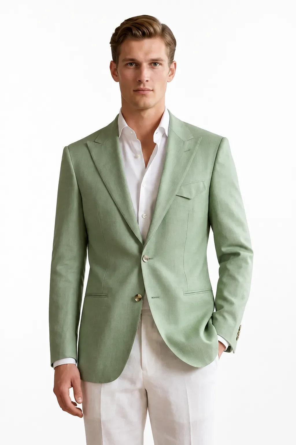 MANSSINO™ | Contemporary Peak Lapel 2 Piece Suit