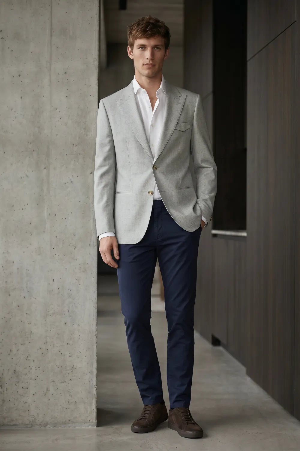 MANSSINO™ | Contemporary Peak Lapel 2 Piece Suit
