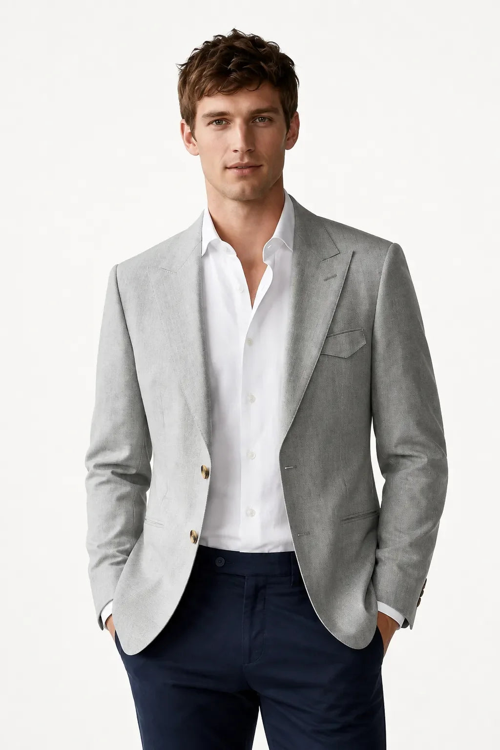 MANSSINO™ | Contemporary Peak Lapel 2 Piece Suit