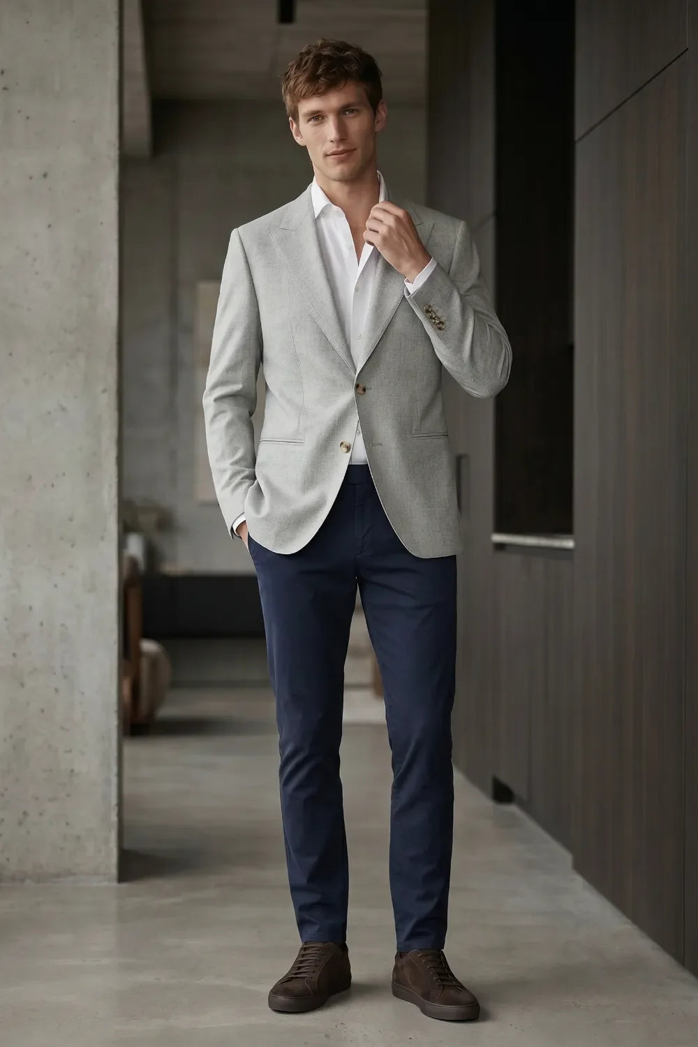 MANSSINO™ | Contemporary Peak Lapel 2 Piece Suit