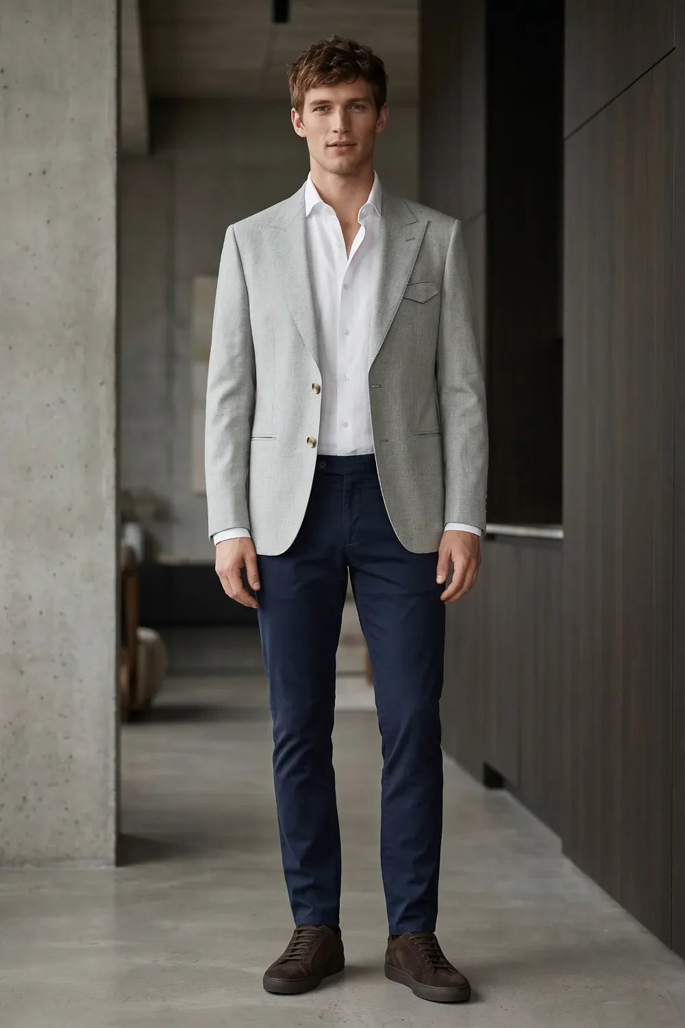 MANSSINO™ | Contemporary Peak Lapel 2 Piece Suit