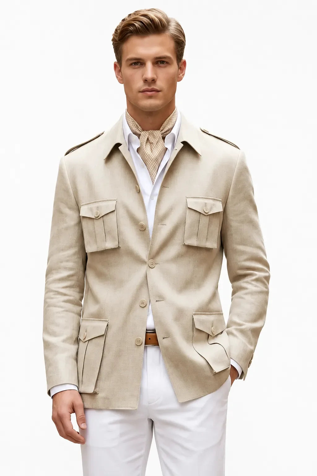MANSSINO™ | Men's Smart Casual Safari 2-Piece Suit