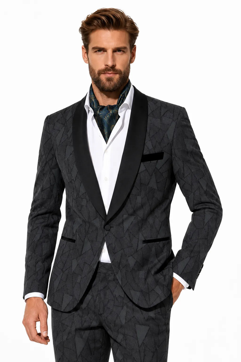 MANSSINO™ | Men's Shawl Lapel Tuxedo 2-Piece Suit