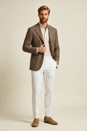 MANSSINO™ | Men's Tailored Brown 2 Piece Suit