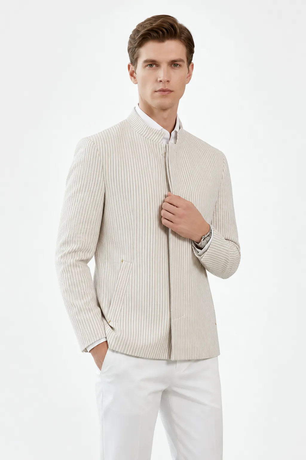 MANSSINO™ | Men's Slim Fit Seersucker 2-Piece Suit